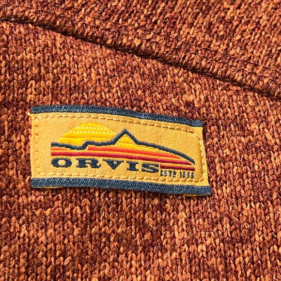 Orvis Fleece Vest Womens Small Full Zip Orange Rust Heathered R65 Sweater Fleece - Picture 5 of 11